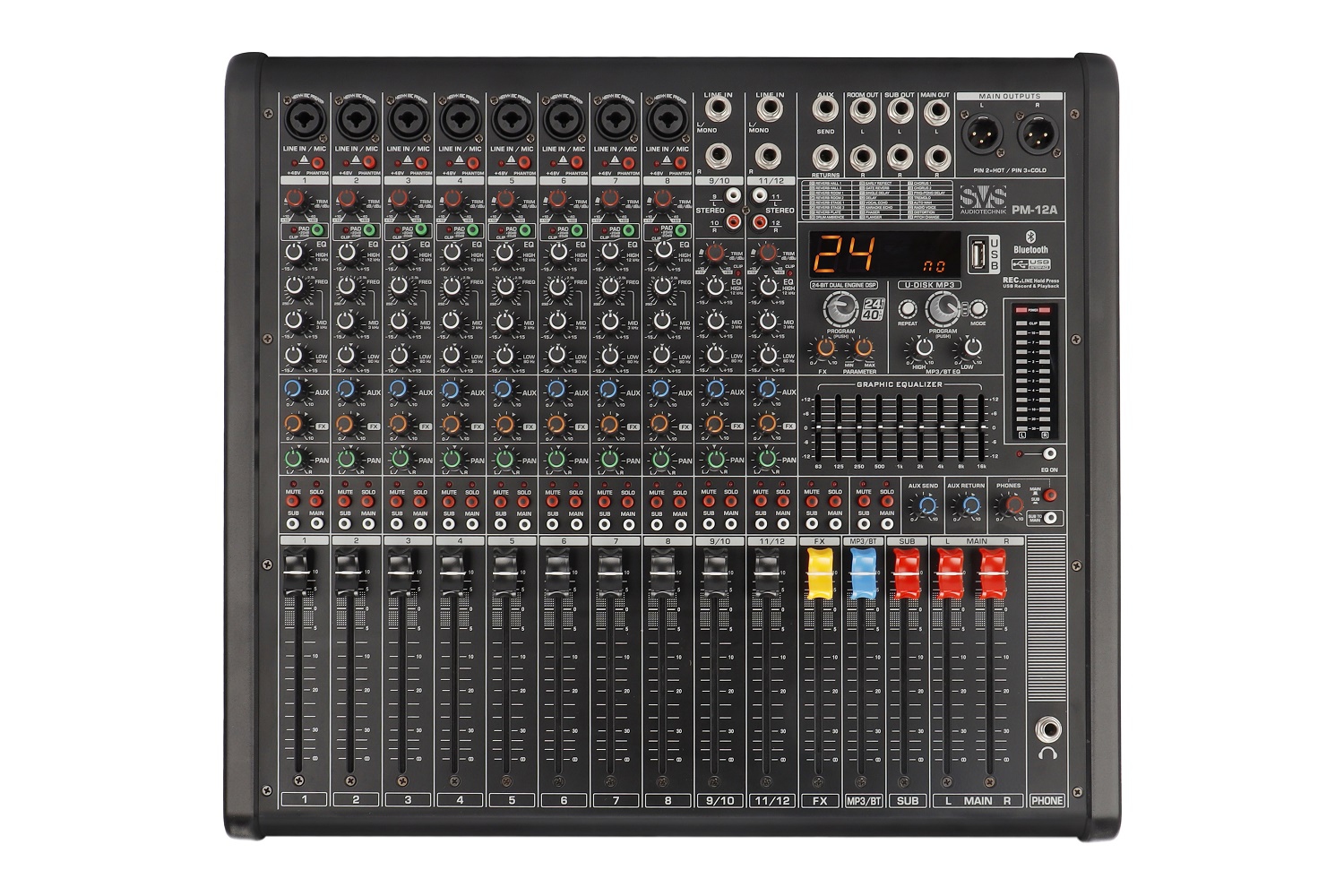 SVS Audiotechnik mixers PM-12A Активный аналоговый микшерный пульт, 12-канальный в Алуште